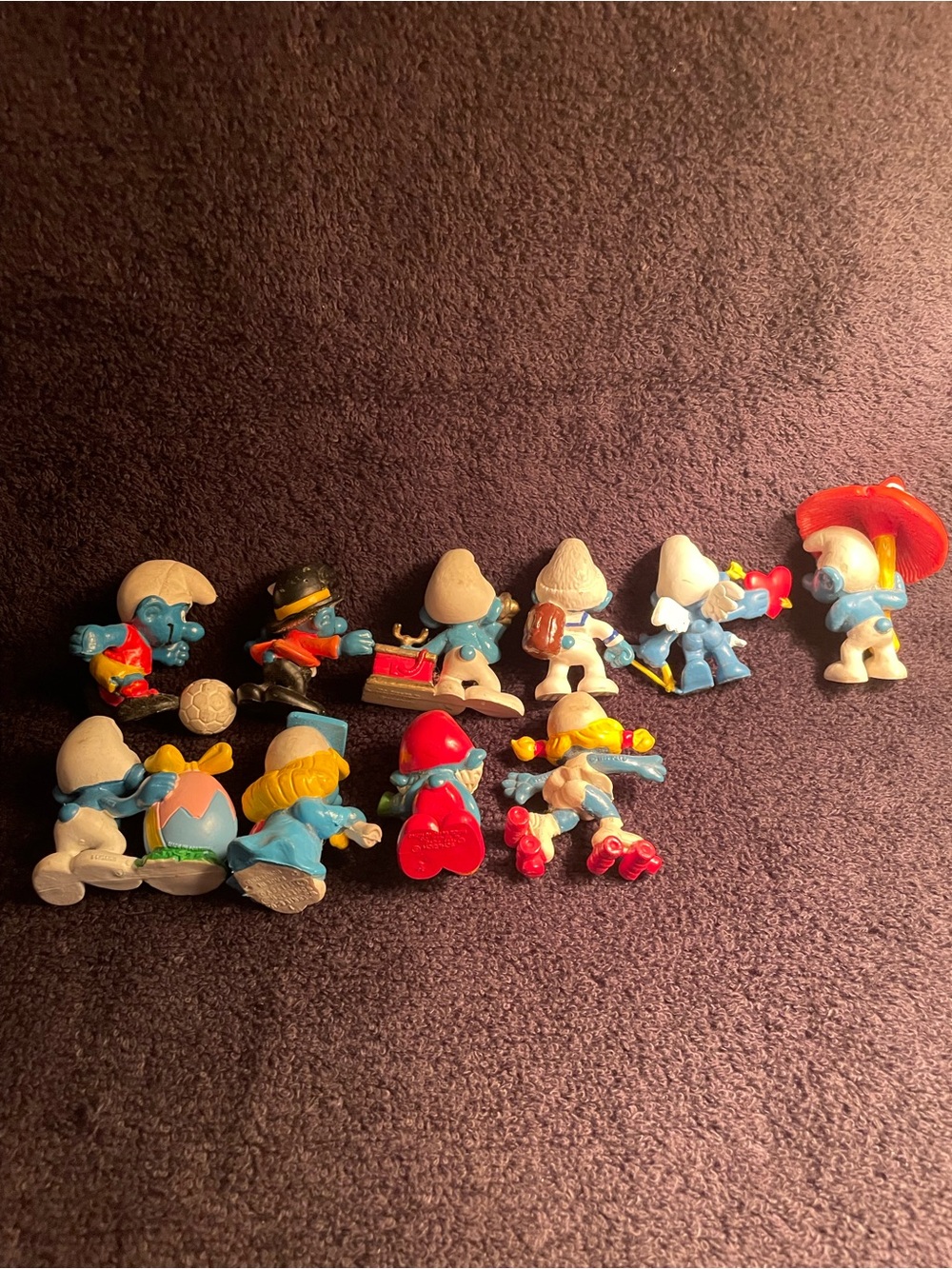 Vintage 1980’s Blue Smurf Figurines Lot of 10 - Picture 9 of 10